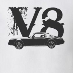 1977 Pontiac Firebird Esprit Black Grapic Side V8 T Shirt