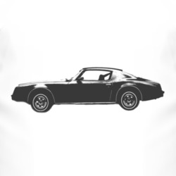 Jim Rockford 1977 Pontiac Firebird Esprit Side Black Graphic T Shirt