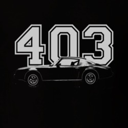 Jim Rockford 1977 Pontiac Firebird Esprit White Graphic Side Engine Si