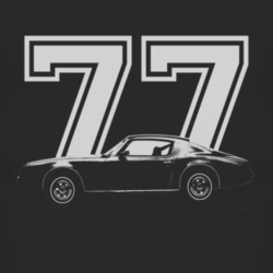 1977 Pontiac Firebird Esprit White Graphic Side Year T Shirt