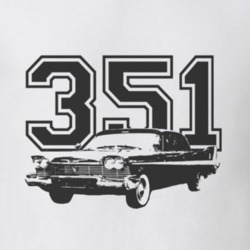 1958 PLYMOUTH BELVEDERE 426S Side Black Graphic Engine Size T Shirt