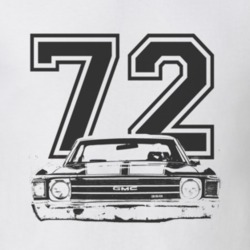 1972 GMC SPRINT Grill Black Graphic Year T Shirt