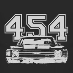 1972 GMC SPRINT Grill White Graphic Engine Size T Shirt