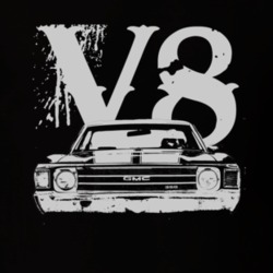 1972 GMC SPRINT Grill White Graphic V8 T Shirt