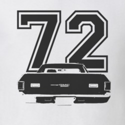 1972 GMC SPRINT Rear Black Graphic Year T Shirt