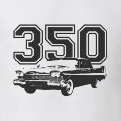 1955 PLYMOUTH BELVEDERE 426S Side Black Graphic Engine Size T Shirt