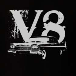 1955 PLYMOUTH BELVEDERE 426S Side White Graphic V8 T Shirt