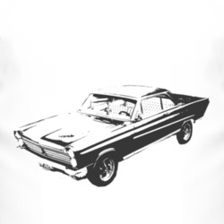 1965 MERCURY COMET Side Black Graphic T Shirt