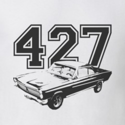 1965 MERCURY COMET Side Black Graphic Engine Size T Shirt