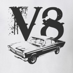 1965 MERCURY COMET Side Black Graphic V8 T Shirt