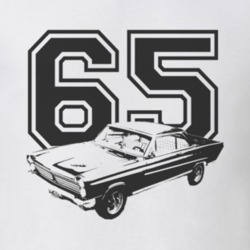 1965 MERCURY COMET Side Black Graphic Year T Shirt