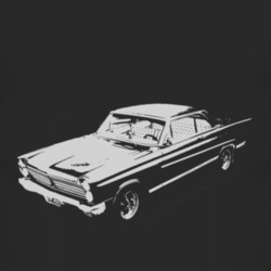 1965 MERCURY COMET Side White Graphic T Shirt