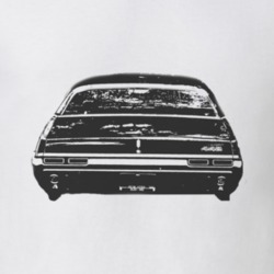 1968 OLDSMOBILE 442 Rear Black Graphic T Shirt