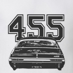 1968 OLDSMOBILE 442 Rear Black Graphic Engine Size T Shirt