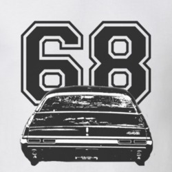 1968 OLDSMOBILE 442 Rear Black Graphic Year T Shirt