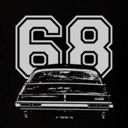 1968 OLDSMOBILE 442 Rear White Graphic Year T Shirt