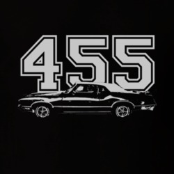 1968 OLDSMOBILE 442 Side White Graphic Engine Size T Shirt