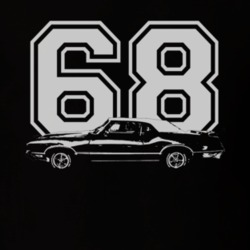 1968 OLDSMOBILE 442 Side White Graphic Year T Shirt