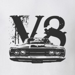 1968 MERCURY CYCLONE Grill Black Graphic V8 T Shirt
