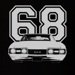 1968 OLDSMOBILE 442 Grill White Graphic Year T Shirt