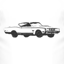 1969 MERCURY CYCLONE Side Black Graphic T Shirt