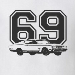 1969 MERCURY CYCLONE Side Black Graphic Year T Shirt