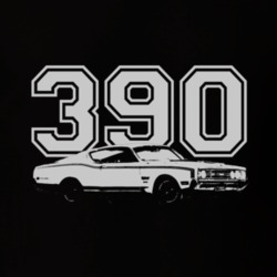 1969 MERCURY CYCLONE Side White Graphic Engine Size T Shirt