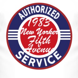 Authorized Service 1983 Chrysler New Yorker Fifth Avenue T Shirt