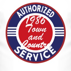 Authorized Service 1986 Chrysler Town and Country T Shirt
