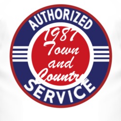 Authorized Service 1987 Chrysler Town and Country T Shirt
