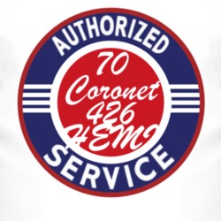 Authorized Service 1970 DODGE CORONET 426 HEMI T Shirt