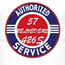 Authorized Service 1957 PLYMOUTH BELVEDERE 426S T Shirt
