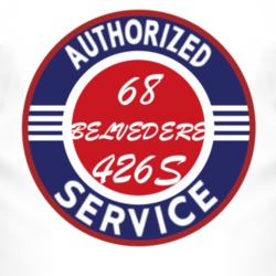 Authorized Service 1968 PLYMOUTH BELVEDERE 426S T Shirt