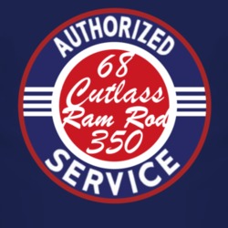 Authorized Service 1968 Oldsmobile Cutlas Ram Rod 350 Dark T Shirt