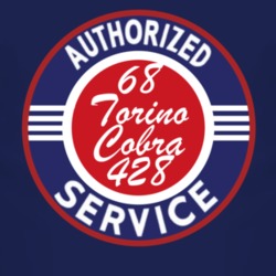 Authorized Service 1968  TORINO COBRA 428 Dark T Shirt