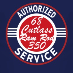 Authorized Service 1968 Oldsmobile Cutlas Ram Rod 350 Dark T Shirt