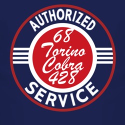 Authorized Service 1968  TORINO COBRA 428 Dark T Shirt