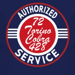 Authorized Service 1972  TORINO COBRA 428 Dark T Shirt