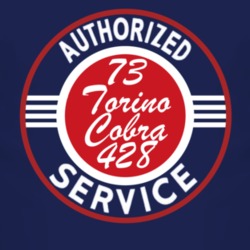 Authorized Service 1973  TORINO COBRA 428 Dark T Shirt