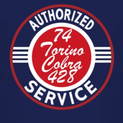 Authorized Service 1974  TORINO COBRA 428 Dark T Shirt