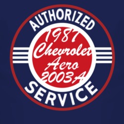 Authorized Service 1987 Chevy Chevrolet Aero 2003A Dark T Shirt