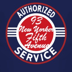 Authorized Service 1993 Chrysler New Yorker Fifth Avenue Dark T Shirt