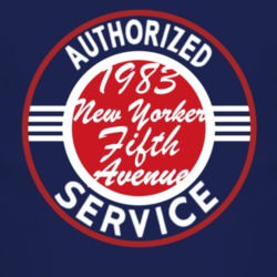 Authorized Service 1983 Chrysler New Yorker Fifth Avenue Dark T Shirt