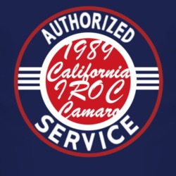 Authorized Service 1989 Chevy California IROC Camaro Dark T Shirt