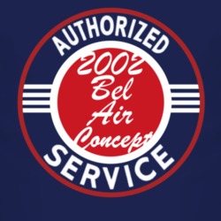 Authorized Service 2002 Chevy Bel Air Concept Dark T Shirt