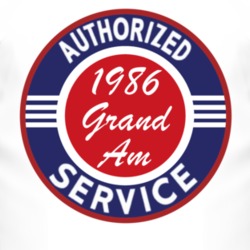 Authorized Service 1986 Pontiac Grand Am T Shirt