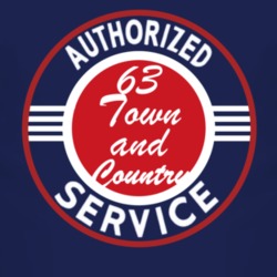 Authorized Service 1963 Chrysler Town and Country Dark T Shirt