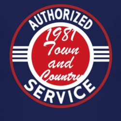 Authorized Service 1981 Chrysler Town and Country Dark T Shirt