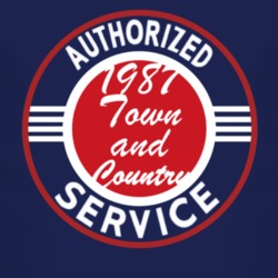 Authorized Service 1987 Chrysler Town and Country Dark T Shirt