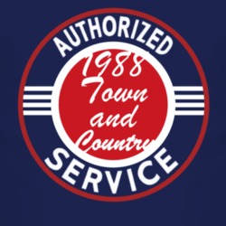 Authorized Service 1988 Chrysler Town and Country Dark T Shirt